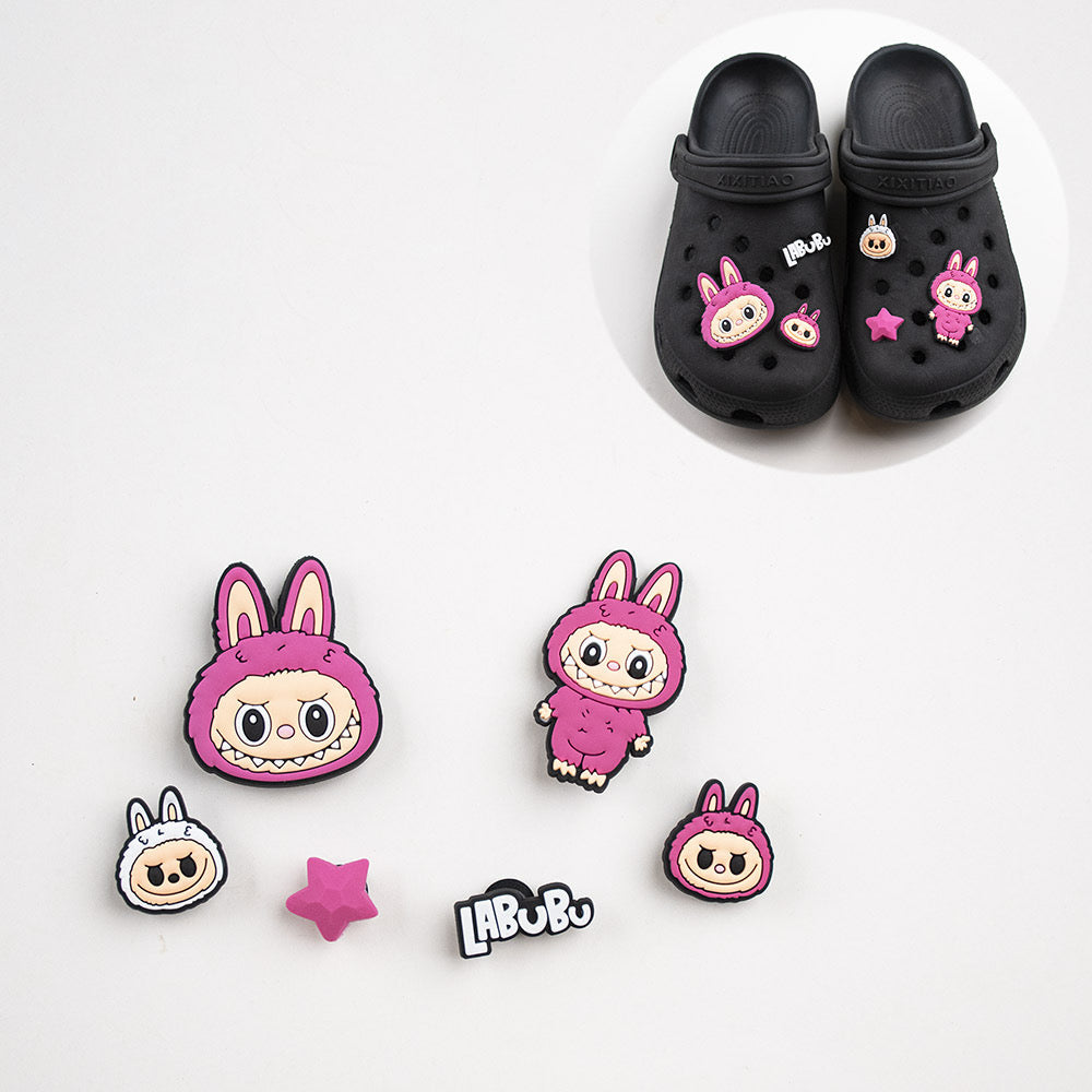 Labubu Clog Charms Set – 10 Resin & PVC Mixed Design Jibbitz
